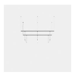 LedsC4 - Luminaria colgante Tubs Modular Track con 3 Lineal 900mm LED 46 3000K DALI negro 3381lm