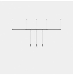 LedsC4 - Luminaria colgante Tubs Modular Lineal & Track con 3 Spothlights LED 37.5 3000K ON-OFF negro 1696lm