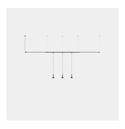 LedsC4 - Luminaria colgante Tubs Modular Lineal & Track con 3 Spothlights LED 37.5 3000K ON-OFF negro 1696lm
