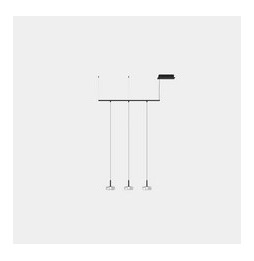 LedsC4 - Luminaria colgante Tubs Modular Track con 3 Ceilings LED 16 3000K ON-OFF negro 192lm