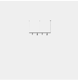 LedsC4 - Luminaria colgante Tubs Modular Track con 4 Spotlights LED 15 ON-OFF negro 1204lm