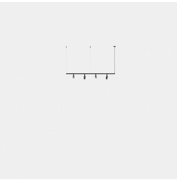 LedsC4 - Luminaria colgante Tubs Modular Track con 4 Spotlights LED 15 ON-OFF negro 1204lm