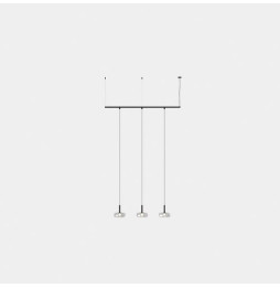 LedsC4 - Luminaria colgante Tubs Modular Track con 3 Ceilings LED 16 3000K ON-OFF negro 192lm
