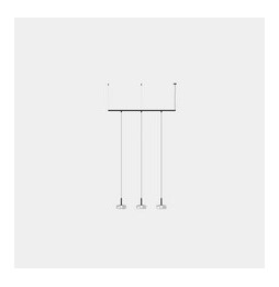 LedsC4 - Luminaria colgante Tubs Modular Track con 3 Ceilings LED 16 3000K ON-OFF negro 192lm