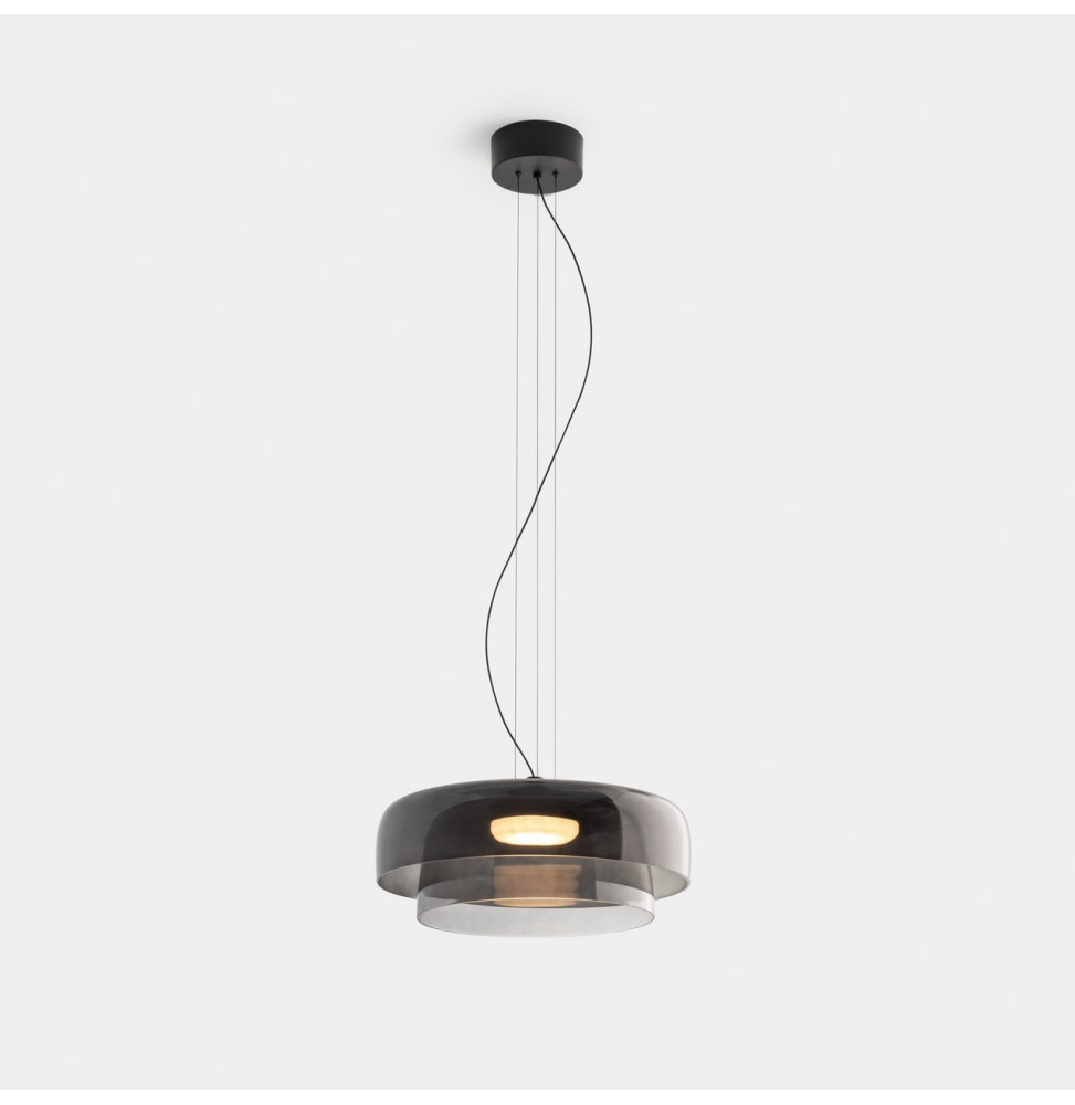 LedsC4 - Luminaria colgante Levels 2 Bodies diámetro 420mm y 320mm LED 19 SW 2700-3000-4000K DALI2 negro 1255lm LedsC4 - Luminaria colgante Levels 2 Bodies diámetro 420mm y 320mm LED 19 SW 2700-3000-4000K DALI2 negro 1255lm