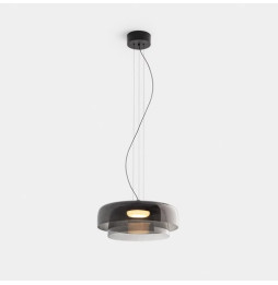 LedsC4 - Luminaria colgante Levels 2 Bodies diámetro 420mm y 320mm LED 19 SW 2700-3000-4000K DALI2 negro 1255lm