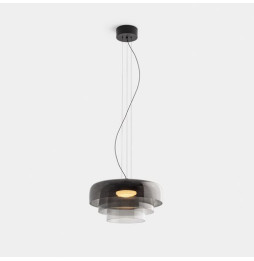 LedsC4 - Luminaria colgante Levels 3 Bodies diámetro 420mm y 320mm y 220mm LED 19 SW 2700-3000-4000K PHASE CUT negro 1255lm