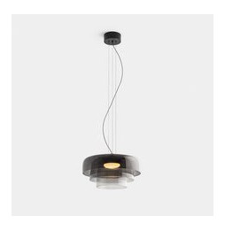 LedsC4 - Luminaria colgante Levels 3 Bodies diámetro 420mm y 320mm y 220mm LED 19 SW 2700-3000-4000K PHASE CUT negro 1255lm