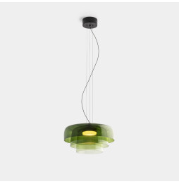 LedsC4 - Luminaria colgante Levels 3 Bodies diámetro 420mm y 320mm y 220mm LED 19 SW 2700-3000-4000K PHASE CUT negro 1255lm