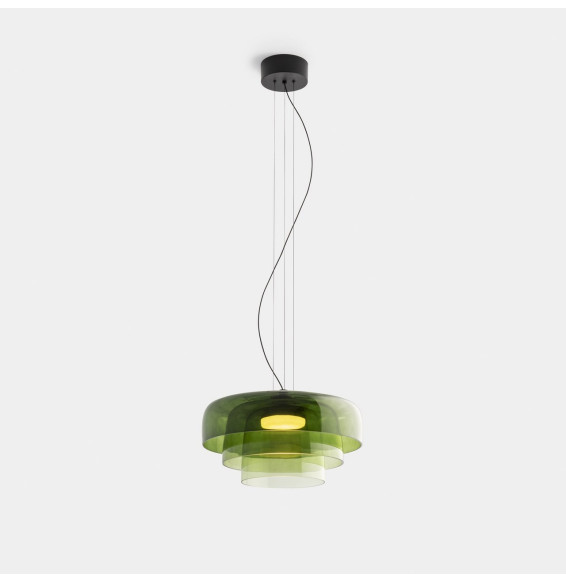 LedsC4 - Luminaria colgante Levels 3 Bodies diámetro 420mm y 320mm y 220mm LED 19 SW 2700-3000-4000K PHASE CUT negro 1255lm