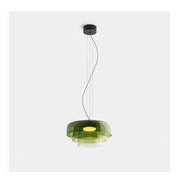 LedsC4 - Luminaria colgante Levels 3 Bodies diámetro 420mm y 320mm y 220mm LED 19 SW 2700-3000-4000K PHASE CUT negro 1255lm