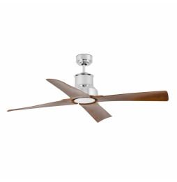 FARO - Ventilador WINC diámetro 130cm DC cromo 4 palas madera 19W 3000K