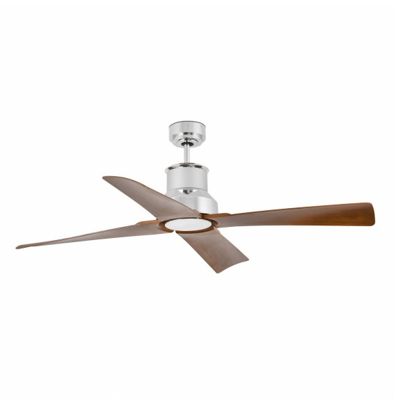 FARO - Ventilador WINC diámetro 130cm DC cromo 4 palas madera 19W 3000K