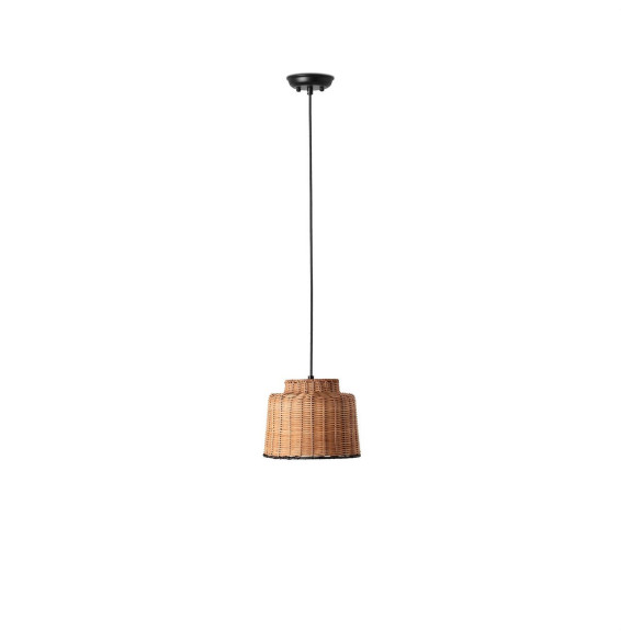 FARO - Luminaria colgante SAIPAN pantalla rattan E27 ø225x170xø125 negro