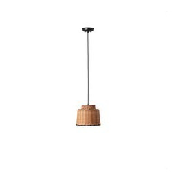 FARO - Luminaria colgante SAIPAN pantalla rattan E27 ø225x170xø125 negro