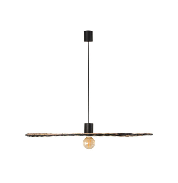 FARO - Luminaria colgante COSTAS pantalla rattan E27 ø1000x20xø1000 negro