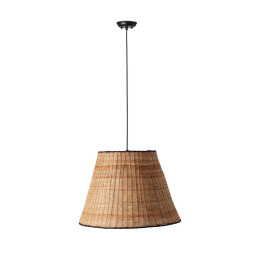 FARO - Luminaria colgante SUMBA pantalla rattan E27 ø560x360xø315 negro
