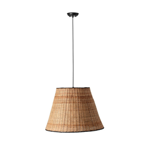 FARO - Luminaria colgante SUMBA pantalla rattan E27 ø560x360xø315 negro