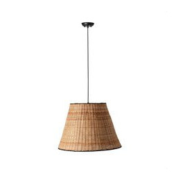 FARO - Luminaria colgante SUMBA pantalla rattan E27 ø560x360xø315 negro
