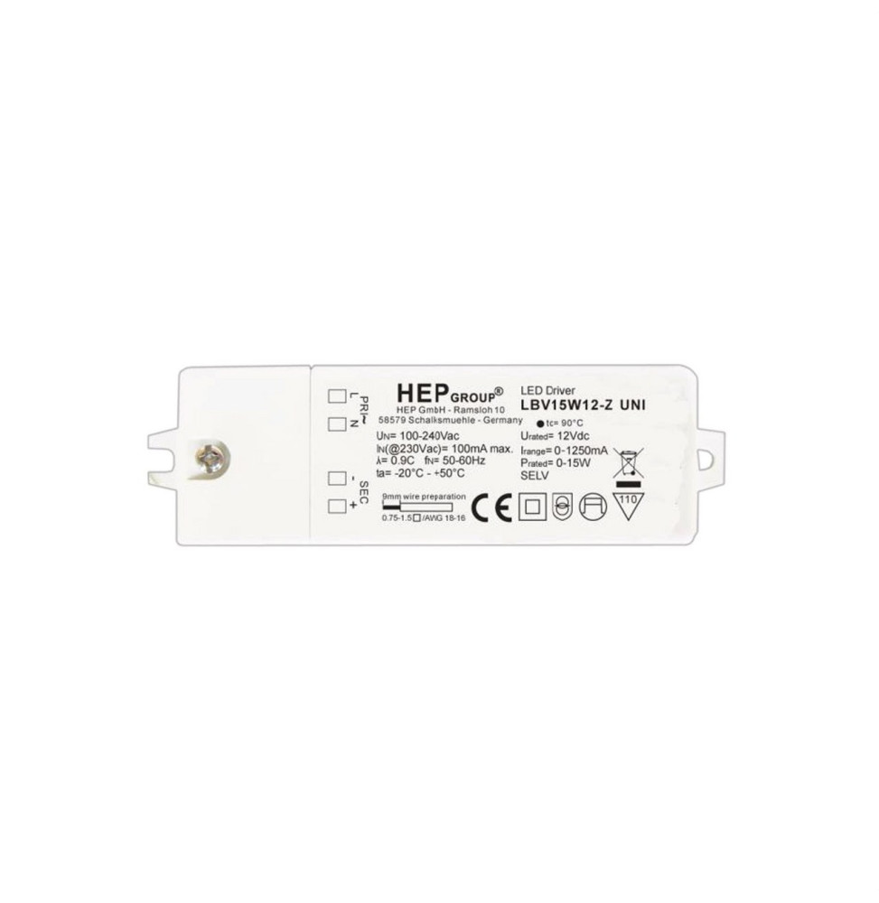 FARO - Fuente de alimentación 24Vdc 15W universal