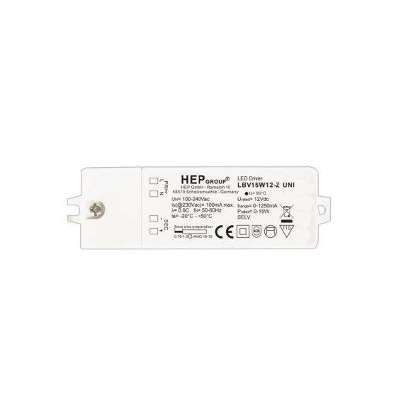 FARO - Fuente de alimentación 24Vdc 15W universal