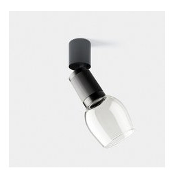 LedsC4 - Proyector Iris Spotlight superficie grande Glass 6.3 4000K CRI 90 28.9° ON-OFF oro/oro/transparente 461lm