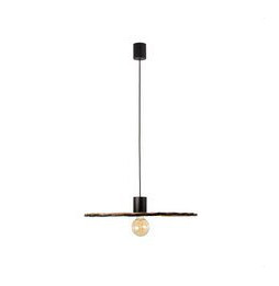 FARO - Luminaria colgante COSTAS pantalla rattan E27 ø600x20xø600 negro
