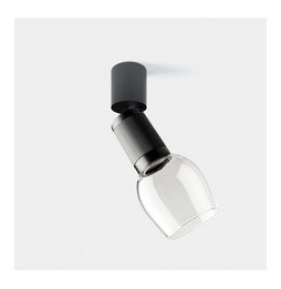 LedsC4 - Proyector Iris Spotlight superficie grande Glass 6.3 4000K CRI 90 17° ON-OFF oro/oro/transparente 440lm