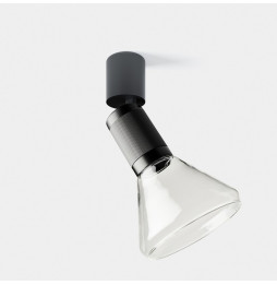 LedsC4 - Proyector Iris Spotlight superficie grande Cone 6.3 4000K CRI 90 44.3° DALI-2 gris/gris/transparente 707lm