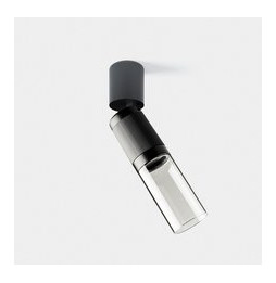 LedsC4 - Proyector Iris Spotlight superficie grande Pipe 12.5 4000K CRI 90 22.4° ON-OFF gris/gris/transparente 1000lm