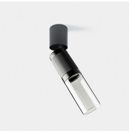 LedsC4 - Proyector Iris Spotlight superficie grande Pipe 12.5 4000K CRI 90 41.3° ON-OFF gris/gris/transparente 1023lm