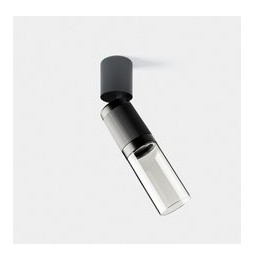 LedsC4 - Proyector Iris Spotlight superficie grande Pipe 12.5 4000K CRI 90 41.3° ON-OFF gris/gris/transparente 1023lm
