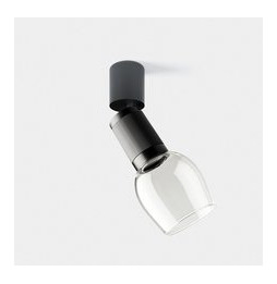 LedsC4 - Proyector Iris Spotlight superficie grande Glass 18.1 2700K CRI 90 33.2° ON-OFF gris/gris/gris 1182lm