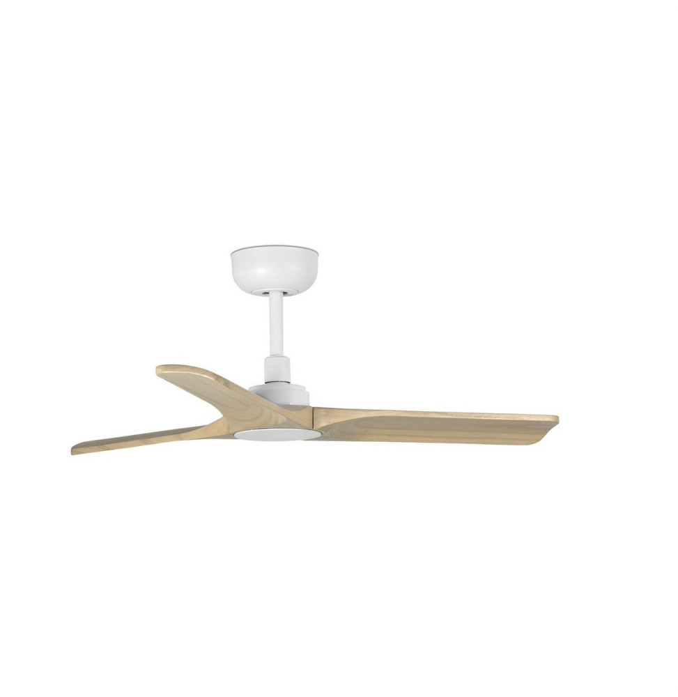 FARO - Luminaria ventilador HEYWOOD diámetro 900mm 3 palas madera clara blanco