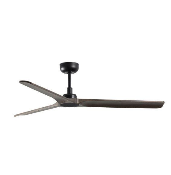 FARO - Luminaria ventilador HEYWOOD diámetro 1320mm 3 palas madera oscura negro