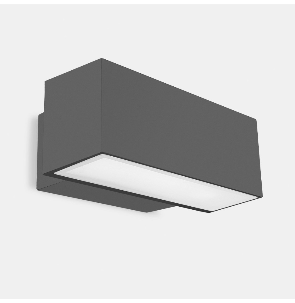 LedsC4 - Aplique IP66 Afrodita Emergency LED 19W blanco cálido 3000K ON-OFF gris urbano 1670lm 1H permanente LedsC4 - Aplique IP66 Afrodita Emergency LED 19W blanco cálido 3000K ON-OFF gris urbano 1670lm 1H permanente