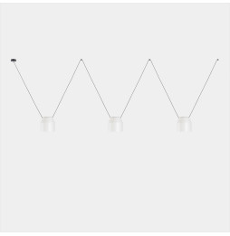 LedsC4 - Luminaria colgante Attic 3 cuerpos hexagonal Shape 1200mm Side E27 45 blanco 3255lm