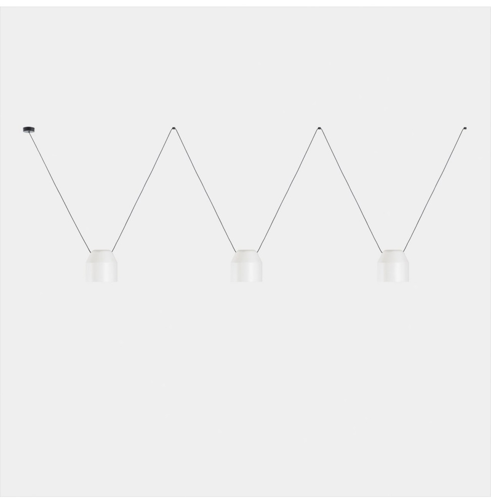 LedsC4 - Luminaria colgante Attic 3 cuerpos hexagonal Shape 1200mm Side E27 45 blanco 3255lm