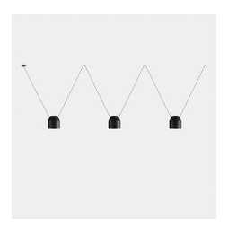 LedsC4 - Luminaria colgante Attic 3 cuerpos hexagonal Shape 1200mm Side E27 45 negro 3255lm