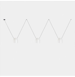 LedsC4 - Luminaria colgante Attic 3 cuerpos hexagonal Shape 2200mm Side E27 45 blanco 3255lm