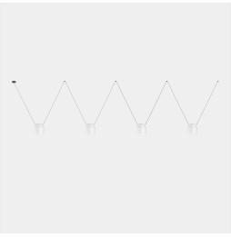 LedsC4 - Luminaria colgante Attic 4 cuerpos hexagonal Shape 2200mm Side E27 60 blanco 4340lm