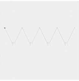 LedsC4 - Luminaria colgante Attic 4 cuerpos hexagonal Shape 2200mm Side E27 60 blanco 4340lm