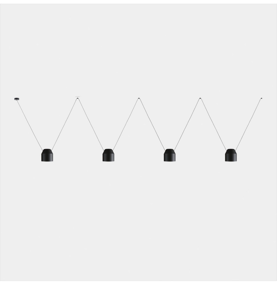 LedsC4 - Luminaria colgante Attic 4 cuerpos hexagonal Shape 1200mm Side E27 60 negro 4340lm LedsC4 - Luminaria colgante Attic 4 cuerpos hexagonal Shape 1200mm Side E27 60 negro 4340lm