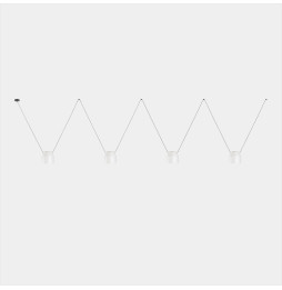 LedsC4 - Luminaria colgante Attic 4 cuerpos hexagonal Shape 1200mm Side E27 60 blanco 4340lm