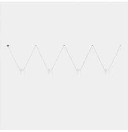 LedsC4 - Luminaria colgante Attic 4 cuerpos hexagonal Shape 1200mm Side E27 60 blanco 4340lm