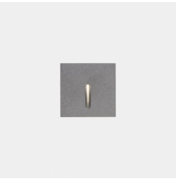 LedsC4 - Empotrable de pared IP66 Bat cuadrado lineal LED 2.2 blanco cálido 3000K gris 10lm