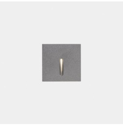 LedsC4 - Empotrable de pared IP66 Bat cuadrado lineal LED 2.2 blanco cálido 2700K gris 10lm