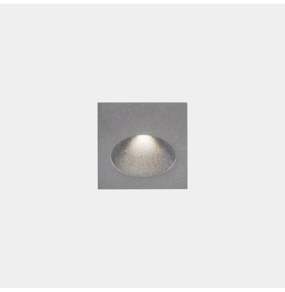 LedsC4 - Empotrable de pared IP66 Bat cuadrado oval LED 2.2 blanco neutro 4000K gris 77lm