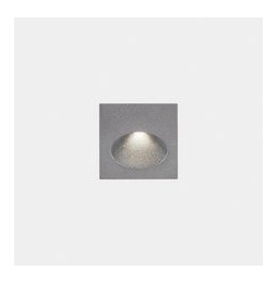 LedsC4 - Empotrable de pared IP66 Bat cuadrado oval LED 2.2 blanco cálido 2700K gris 77lm