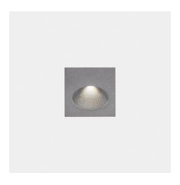 LedsC4 - Empotrable de pared IP66 Bat cuadrado oval LED 3 3000K ON-OFF gris 77lm